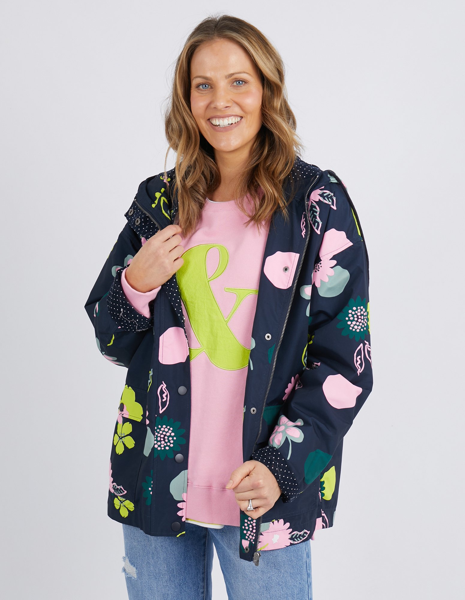 Womens sales floral raincoat