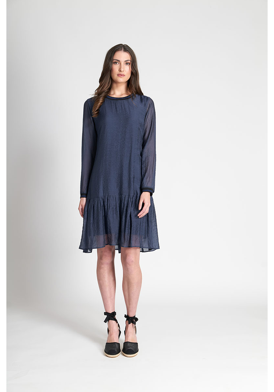 Contrast Rib Trim Dress - Memo Clothing | Buy Memo Clothing Online ...