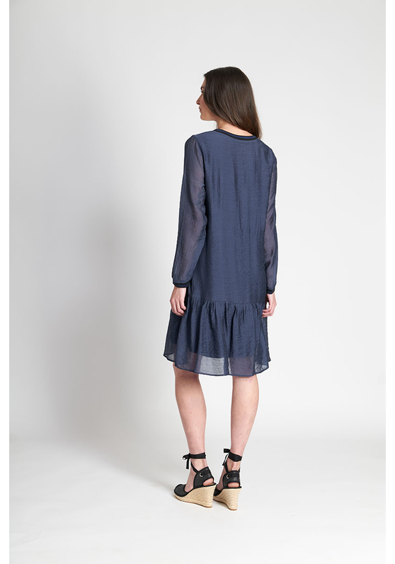 Contrast Rib Trim Dress Memo Clothing Buy Memo Clothing Online