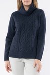 Cowl Neck Cable Pullover