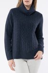 Cowl Neck Cable Pullover