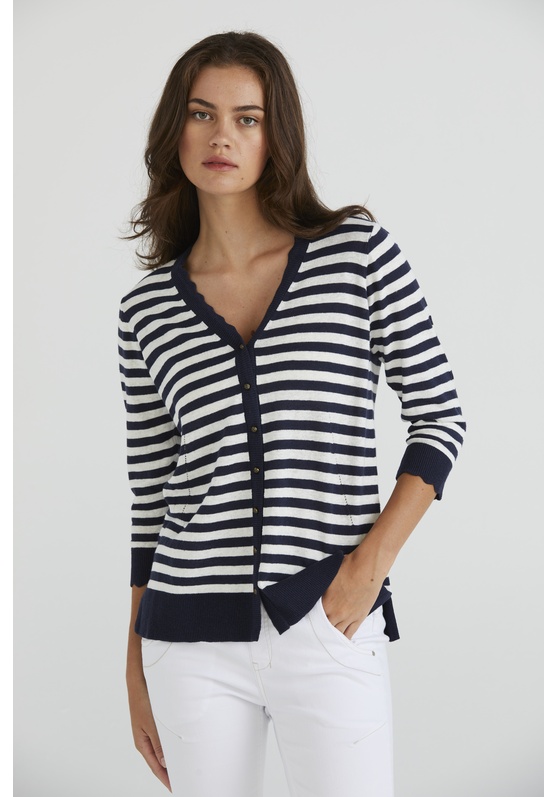 Shell Stripe Women's Cardigan