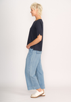 Wide Neck Elbow Slv Top