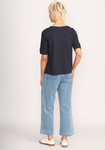 Wide Neck Elbow Slv Top