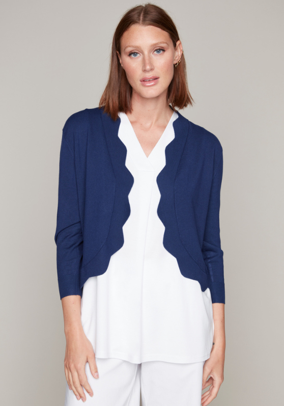 Carre Noir Crop Knit Cardi