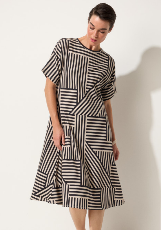 Marco Polo Spliced Stripe Dress