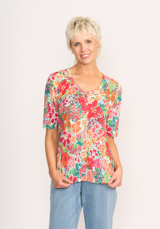 Foil Leading Lady Top