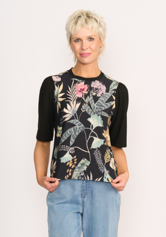 Memo Combo Elbow Sleeve Top