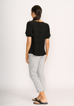 Scoop Hem Volume Slv Top
