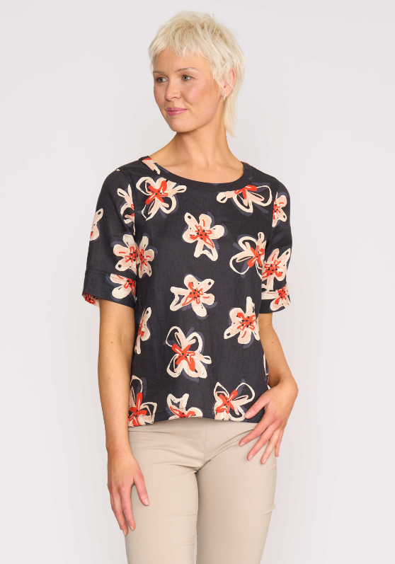 Foil Pleat Back Top