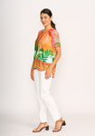 Pleat Back & Contrast Top