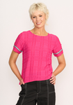 Step Hem Rib Trim Top