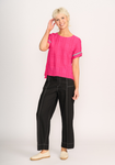 Step Hem Rib Trim Top