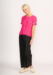 Step Hem Rib Trim Top