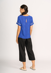 Step Hem Rib Trim Top