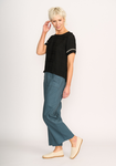 Step Hem Rib Trim Top