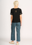 Step Hem Rib Trim Top