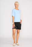 Wide Neck Elbow Slv Top