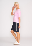 Wide Neck Elbow Slv Top