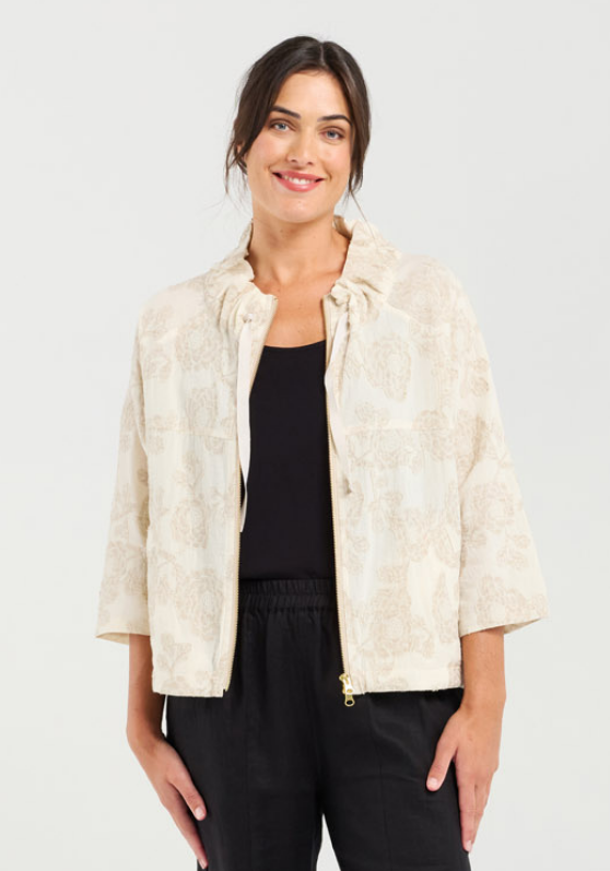 Blackstone Jacquard Zip Front Jacket