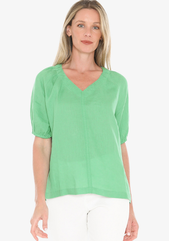 Jump Gather V-Neck Top